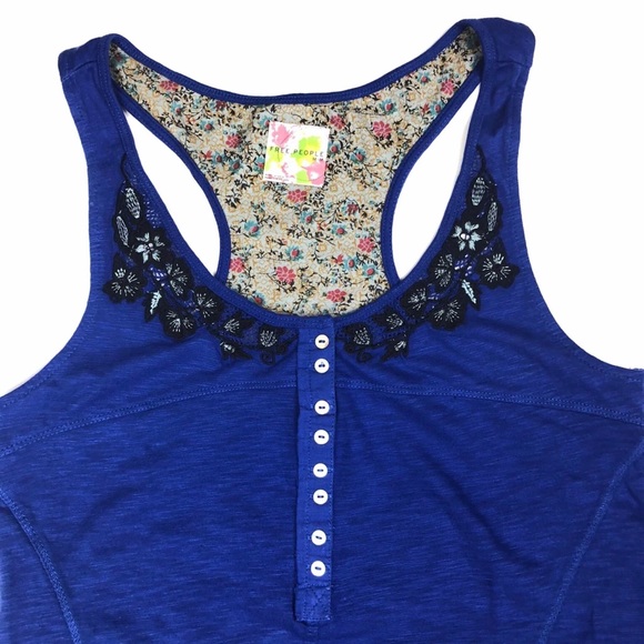 Free People Embroidered Racerback Tank - Picture 2 of 6